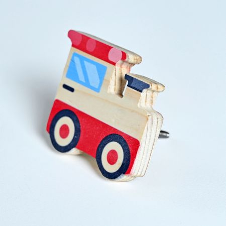 Handmade Pine Wood Train Kids Furniture Knob